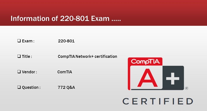  CompTIA 220-801 Exam