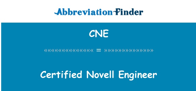 Certified Novell Engineer